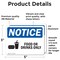 Signmission Food Or Drink Only Sign With Symbol, 5 in W x Rectangle, Vinyl Decal OS-2PACK-NS-D-35-L-12831 - alternate 6